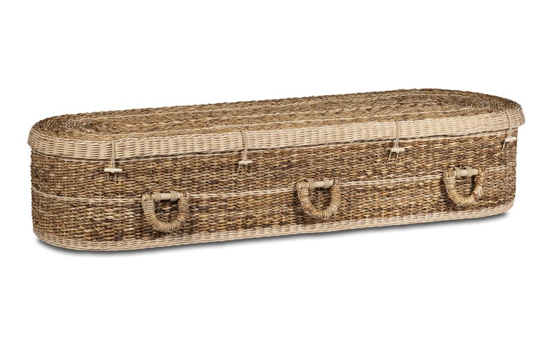 GreenCoffins uitvaartmand van bananenblad, naturel